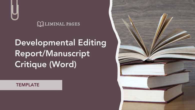 TEMPLATE: Developmental Editing Report/Manuscript Critique (Word) image