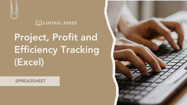 SPREADSHEET: Project, Profit and Efficiency Tracking (Excel) image